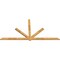 Ekena Millwork Kennewick Rough Sawn Timber Gable Bracket, Western Red Cedar, 108"W x 54"H x 2"D x 4"F, 12/12 Pitch GBW108X54X0204KEN00RWR - alternate 5